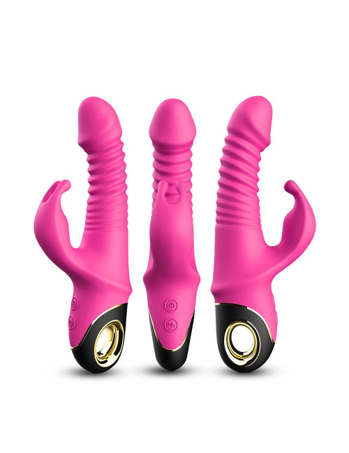 Zing Pink – Króliczek Wibrator Silikonowy, wodoodporny, 9 trybów wibracji – zabawki, wibratory, króliczki