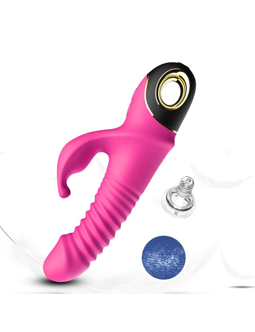 Zing Pink – Króliczek Wibrator Silikonowy, wodoodporny, 9 trybów wibracji – zabawki, wibratory, króliczki
