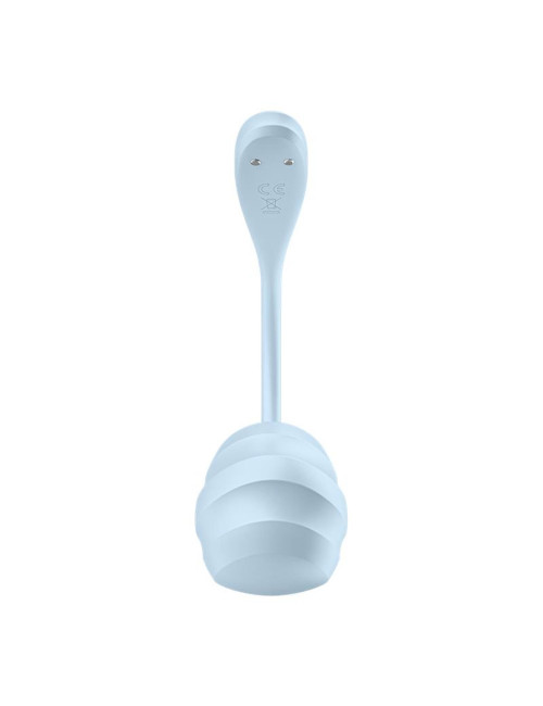 Satisfyer Smooth Petal Light Blue - Wibrator z aplikacją, silikonowy, IPX7