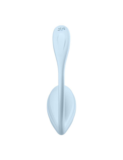 Satisfyer Smooth Petal Light Blue - Wibrator z aplikacją, silikonowy, IPX7