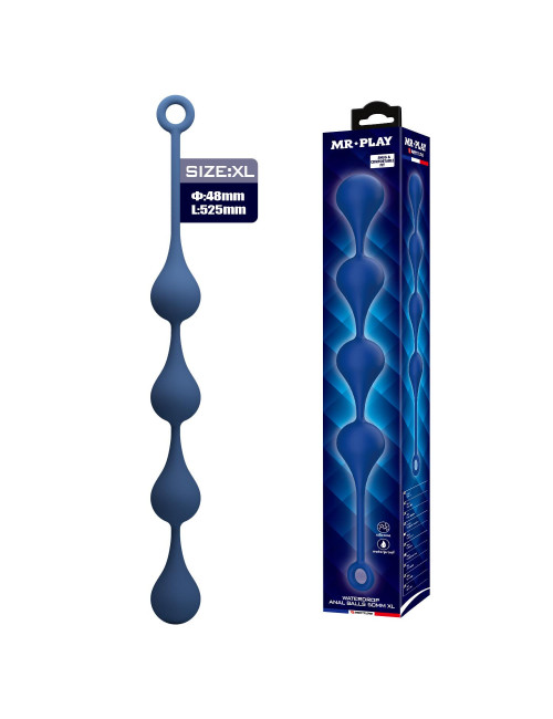 MR PLAY Waterdrop Anal Balls XL 52,5 cm - Kulki Analne Silikonowe Wodoodporne
