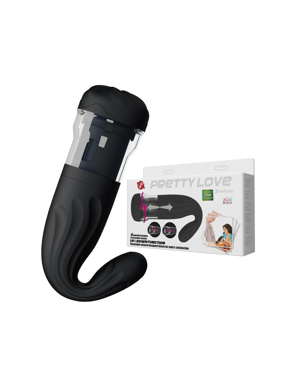 PRETTY LOVE Breton USB Multifunction - Zabawka waginy z wibracją