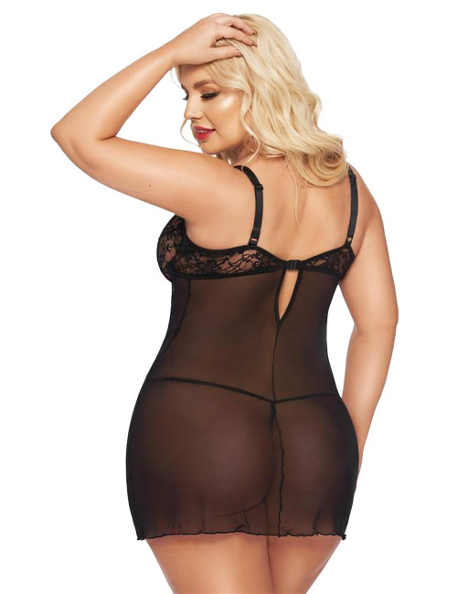 Koszulka Babydoll Softline Cornelia Black XL