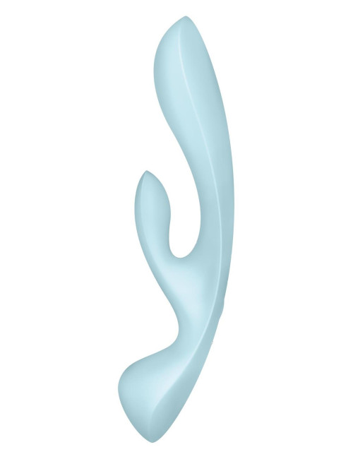 Satisfyer Triple Oh Light Blue – wibrator króliczek z 3 silnikami, wodoodporny IPX7, silikon medyczny