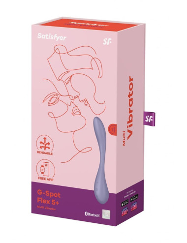 G-Spot Flex 5+ lilac – Elastyczny wibrator punktu G z aplikacją Satisfyer Connect