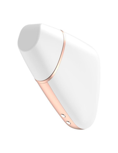 Wibrator z aplikacją Satisfyer Love Triangle Air Pulse - wodoodporny, biały, silikon medyczny