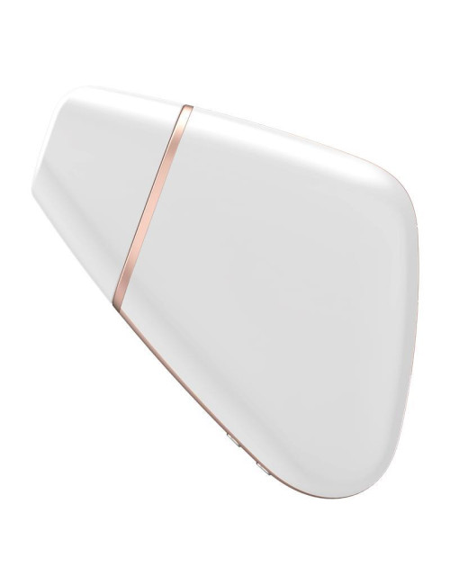 Wibrator z aplikacją Satisfyer Love Triangle Air Pulse - wodoodporny, biały, silikon medyczny