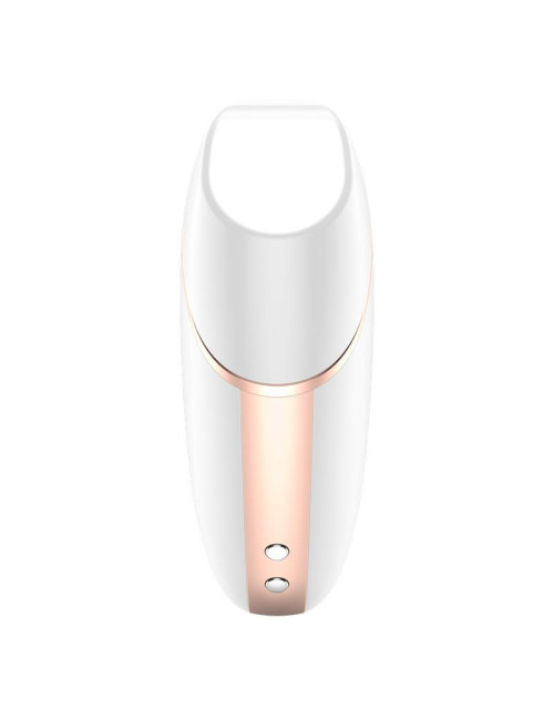 Wibrator z aplikacją Satisfyer Love Triangle Air Pulse - wodoodporny, biały, silikon medyczny
