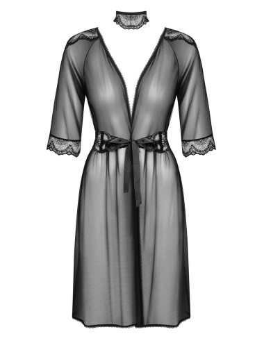 Bielizna-Lucita peniuar czarny  S/M