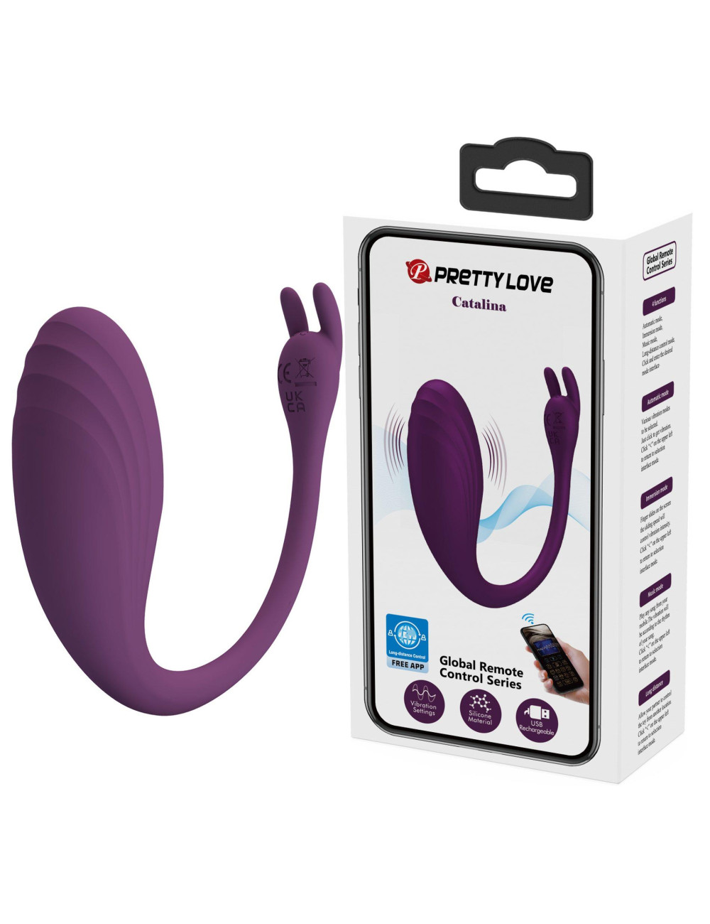 PRETTY LOVE Catalina – Wibrator z aplikacją, 12 funkcji, sterowanie zdalne