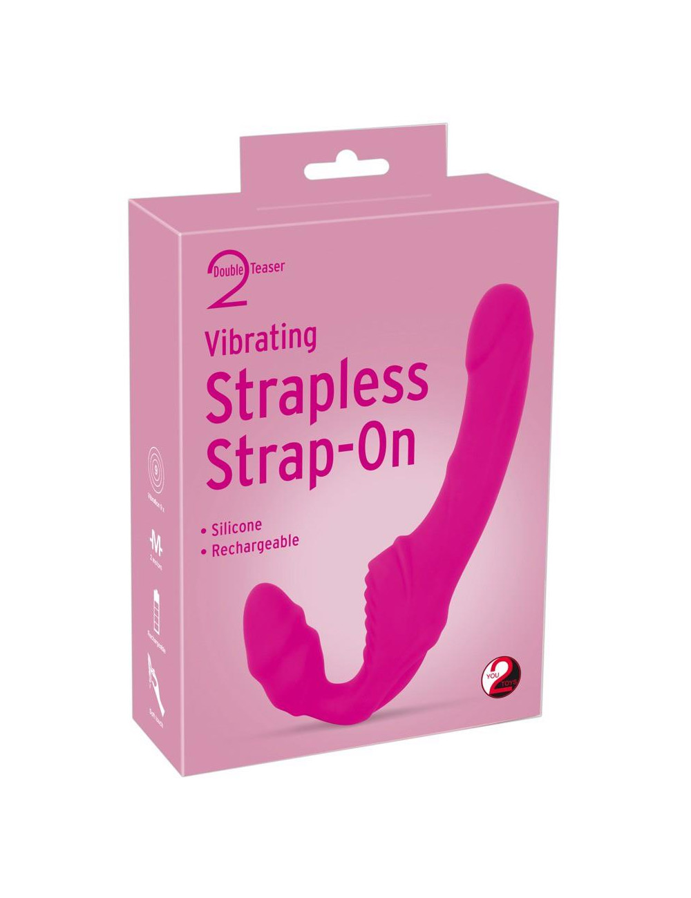Wibrator Strap-On bez uprzęży Vibrating Strapless 2 PU