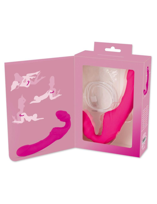 Wibrator Strap-On bez uprzęży Vibrating Strapless 2 PU