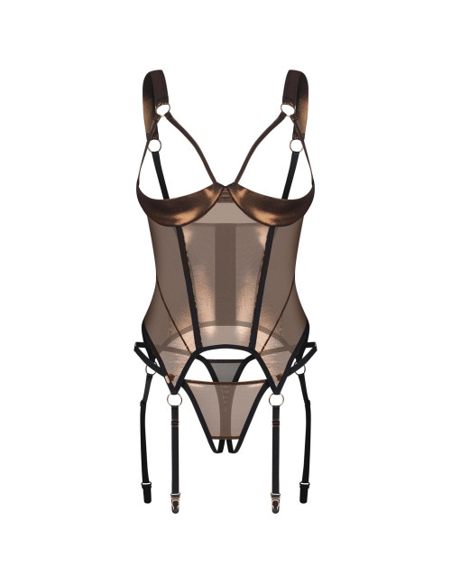 Obsessive Soranna Gorset i Stringi Otwarte 2XL/3XL