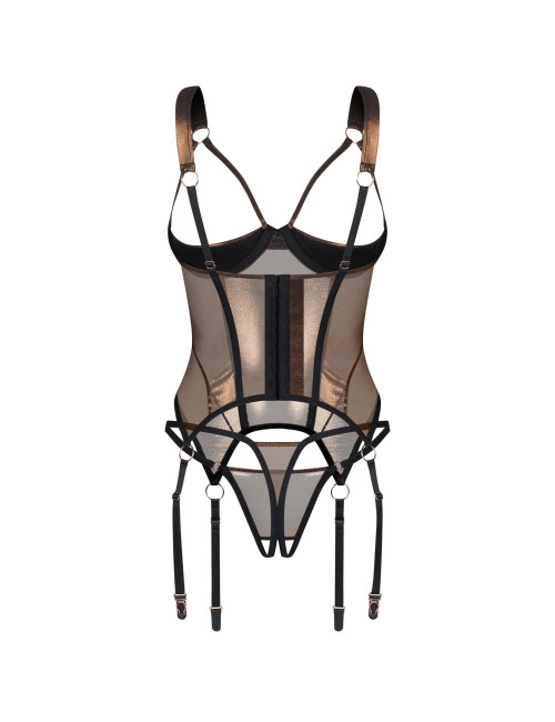 Obsessive Soranna Gorset i Stringi Otwarte 2XL/3XL