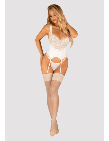 Bielizna-Amor Blanco gorset i stringi biały L/XL