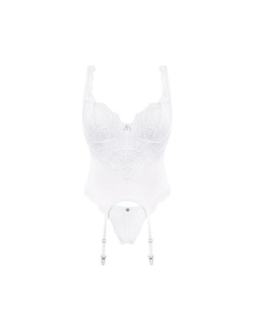Obsessive Amor Blanco – Gorset i stringi L/XL