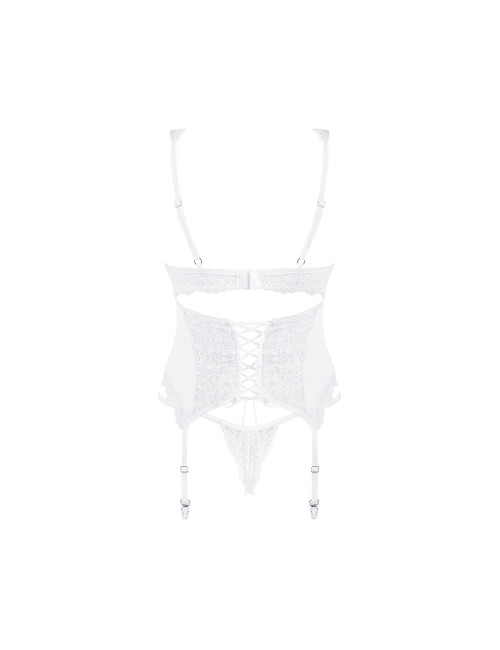 Obsessive Amor Blanco – Gorset i stringi L/XL