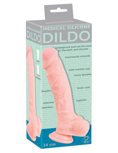 Dildo Realistyczny z Silikonu Medycznego 24 cm - Zabawki Dla Dorosłych