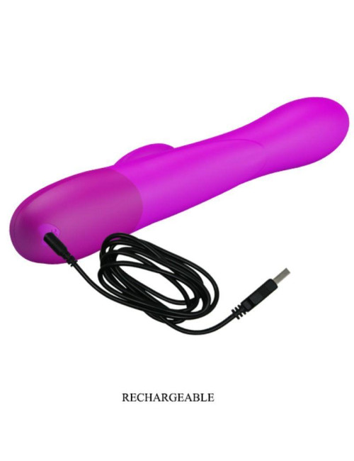 Pretty Love Dempsey Pink USB – Zabawki Wibrator Punktu G z 7 Trybami
