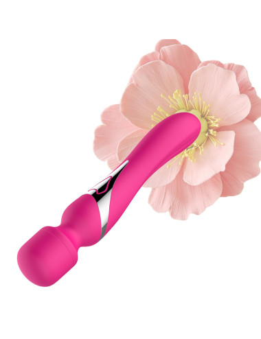 Stymulator - B - Series - Silicone Dual Massager Pulsator USB 7+7 Function (Pink)