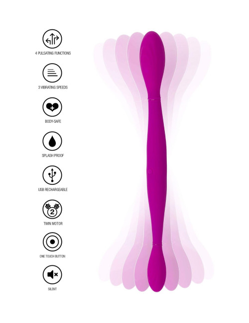 Infinity Podwójny Dildo Pink - Zabawki Wibratory Podwójne