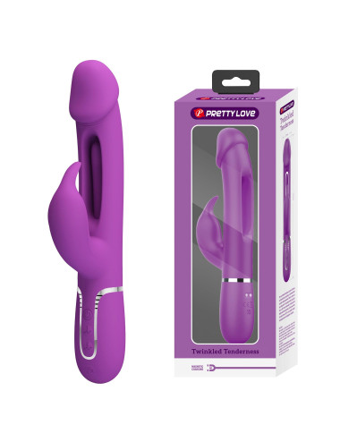 PRETTY LOVE Kampas Purple - Króliczek Wibrator z 7 funkcjami wibracji i 4 ustawieniami liżącymi