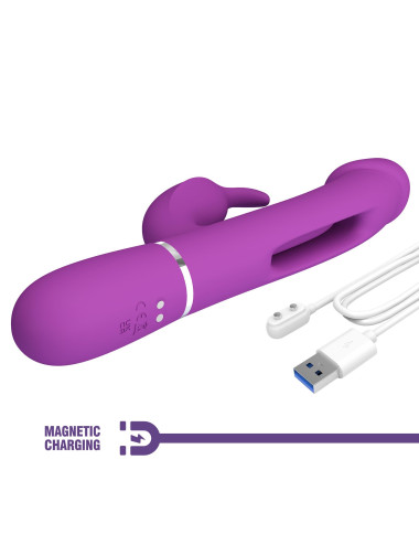 PRETTY LOVE - Kampas Purple, 7 vibration functions 4 licking settings