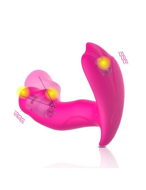 Stymulator Silikonowy Panty Vibrator i Pulsator USB 10 Trybów - Podgrzewany, Wodoodporny Zdalny Pilot