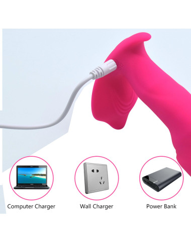 Stymulator-Silicone Panty Vibrator and Pulsator USB 10 Function / Heating