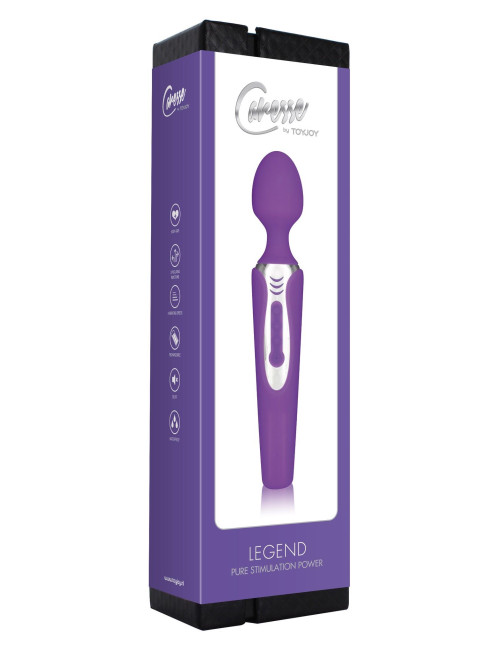 Legend Massager Purple - Wibrator silikonowy, masażer wodoodporny, zabawki erotyczne, 21 cm, 7 trybów, USB