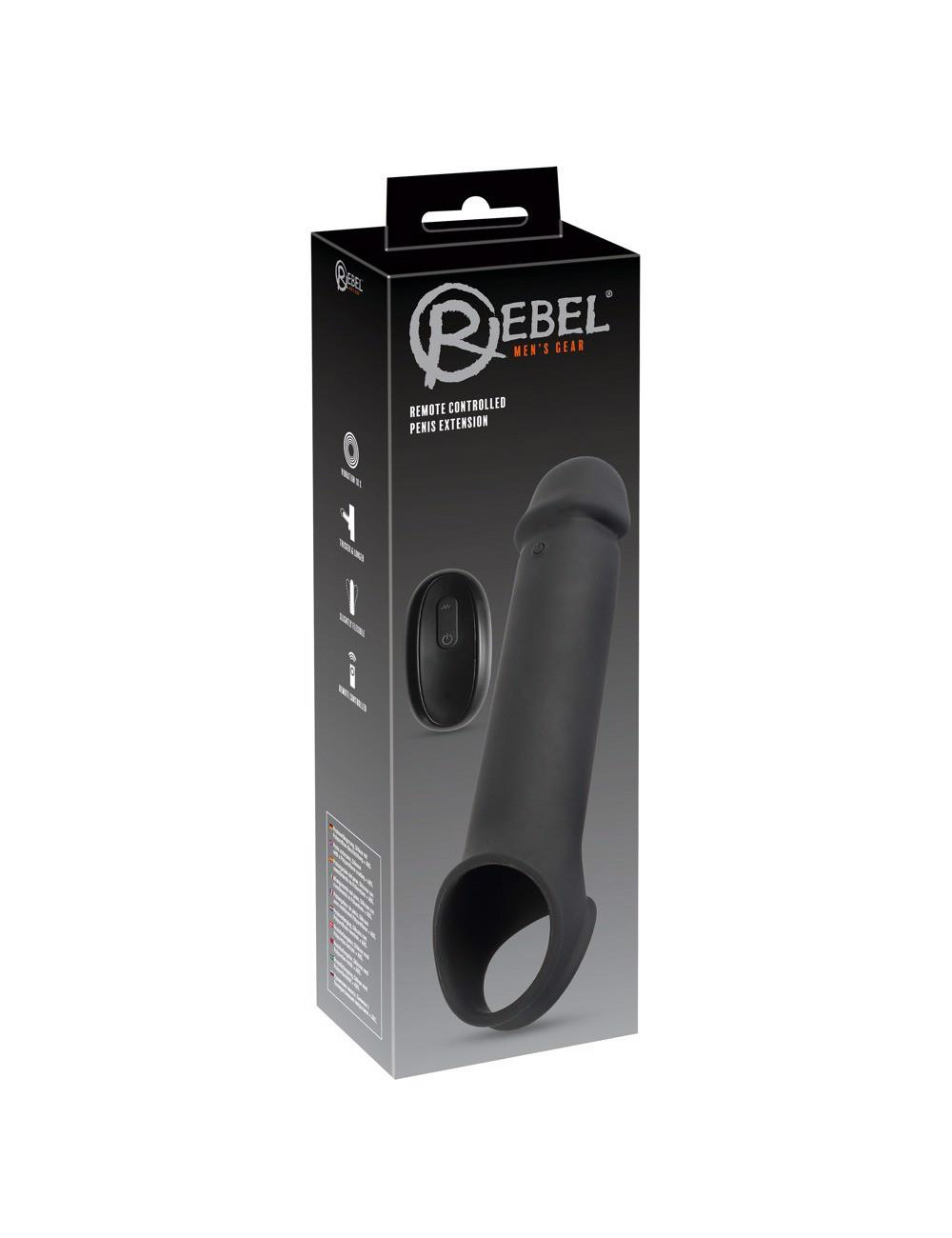 Rebel RC Penis Extension - Przedłużka na penisa z wibracjami (Zabawki/Nakładki/Przedłużki)