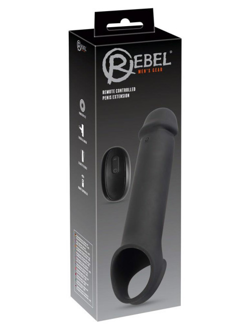 Rebel RC Penis Extension - Przedłużka na penisa z wibracjami (Zabawki/Nakładki/Przedłużki)
