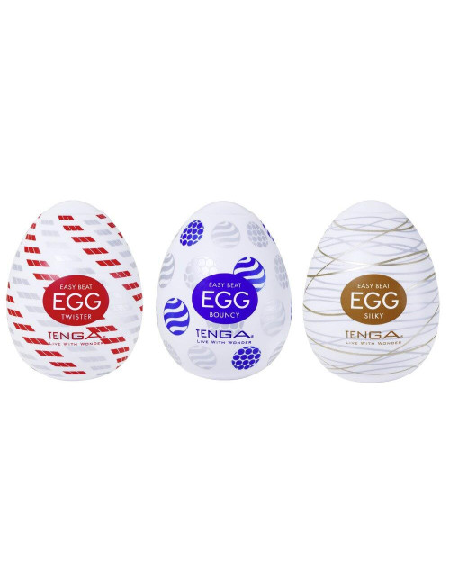 Tenga Egg Standard x3 2 – Jajka masturbacyjne (3 szt.) Zabawki erotyczne, Masturbatory