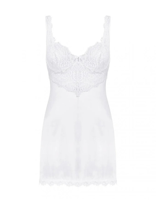 Obsessive Amor Blanco Koszulka i Stringi Białe L/XL