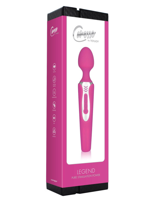 Legend Massager Pink - Wodoodporny masażer wibracyjny silikonowy, 7 funkcji