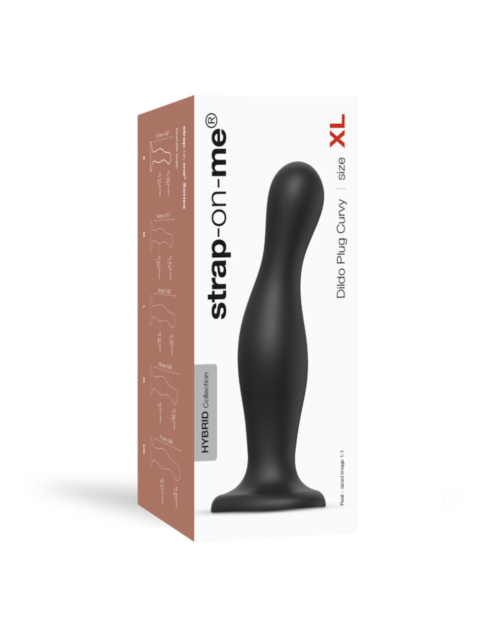Strap-on-me Dildo Plug Curvy Black XL - Czarny plug analny