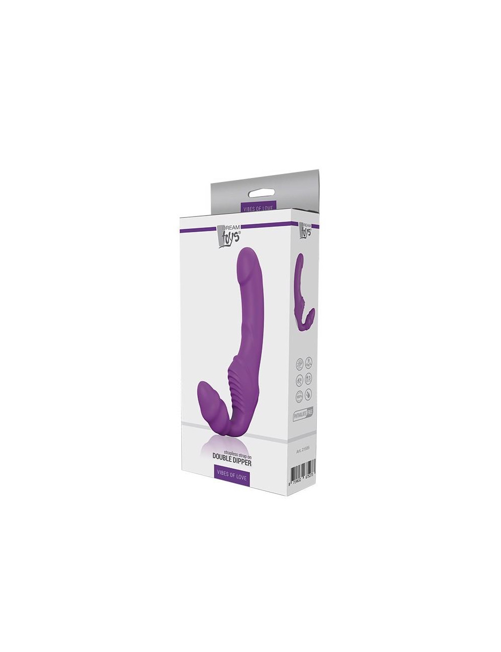 Dream Toys Vibes of Love Double Dipper - Fioletowy Strap-On