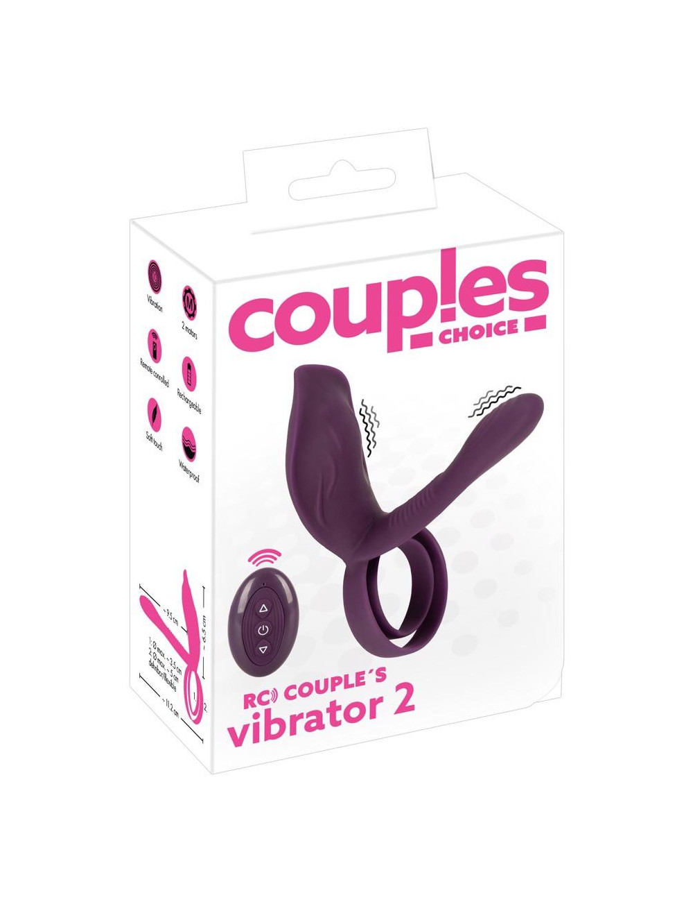 Couples Choice RC Couple Vib Pierścień z Wibracją dla Par