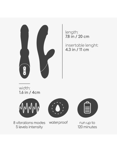 CRUSHIOUS DARE DONG RECHARGEABLE RABBIT VIBRATOR