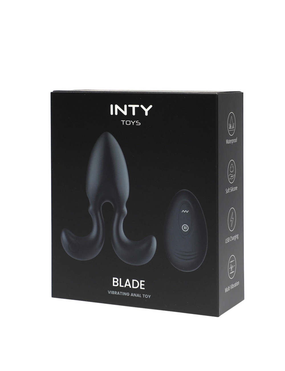 INTY Toys Blade - Wibrator analny zdalny, silikonowy, IPX7, 10 trybów