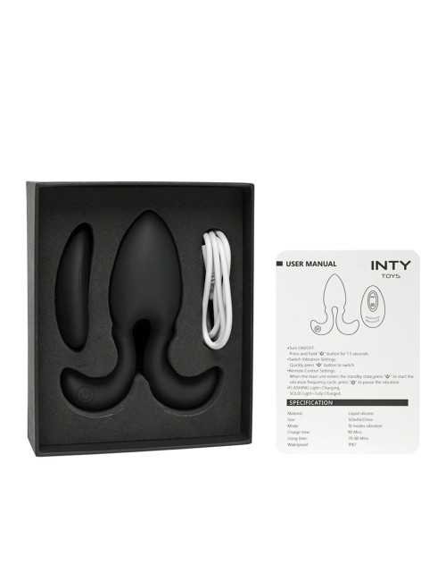 INTY Toys Blade - Wibrator analny zdalny, silikonowy, IPX7, 10 trybów