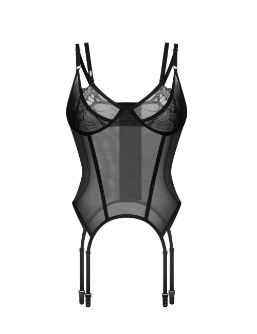 Obsessive Arrowel Black Gorset i Stringi 2XL/3XL