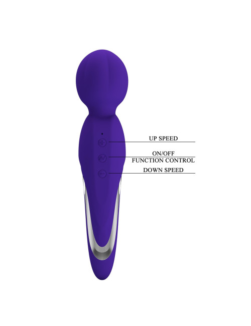 PRETTY LOVE WALTER PURPLE - silikonowy wibrator, 7 funkcji, 5 poziomów intensywności, masażer, zabawki erotyczne