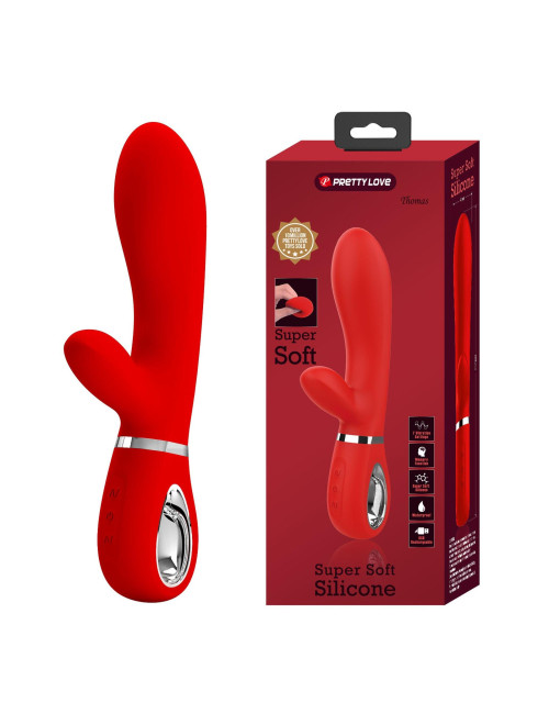 PRETTY LOVE THOMAS USB RED – Wibrator Punkt G, 7 funkcji, silikonowy