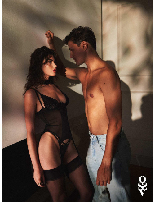 Obsessive Donarella Czarny Gorset i Stringi XL/2XL