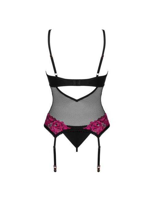 Obsessive Rosenty Czarny Gorset i Stringi XS/S