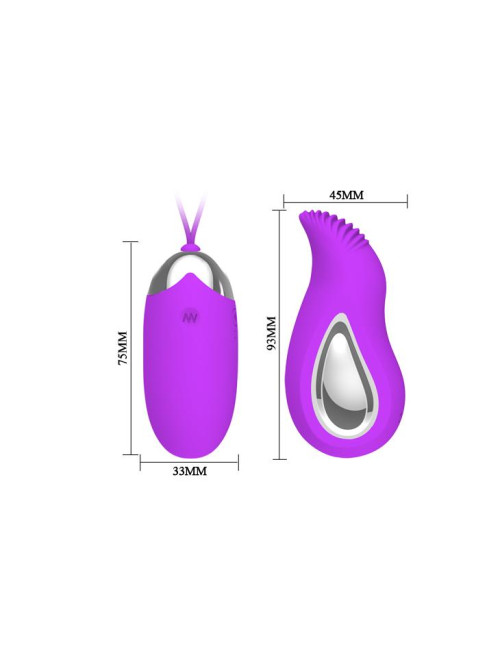PRETTY LOVE EDEN USB - Jajko wibracyjne bezprzewodowe z pilotem, 12 trybów