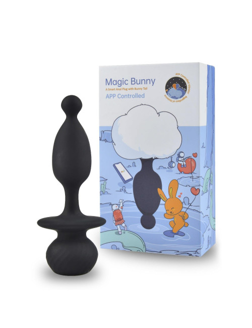 Magic Motion Bunny - App Kontrolowany Wibrujący Plug Analny z Króliczym Ogonem