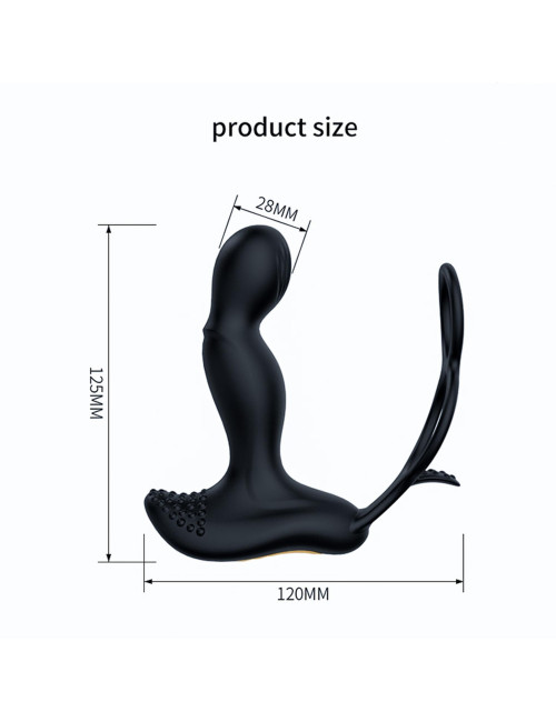 Masażer prostaty silikonowy z pilotem – 7 funkcji wibracji, ogrzewanie, wodoodporny