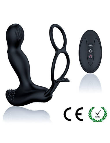 Wibrator-Silicone Massager 7 Function and Heating Function, Black